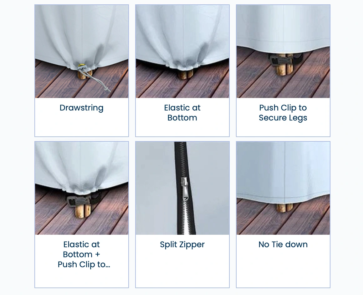 Keep Your Cover Safe with Drawstrings and Tie-downs