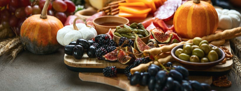 Harvest feast on a table