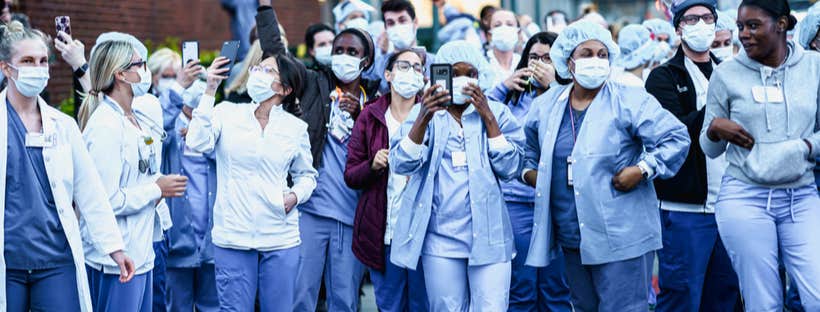 Medical staff standing in a group