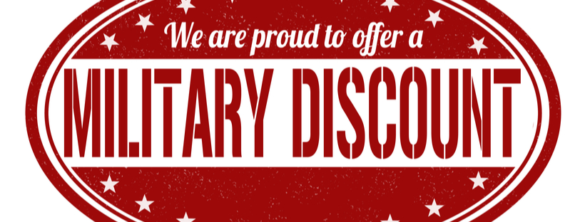 Military discount banner