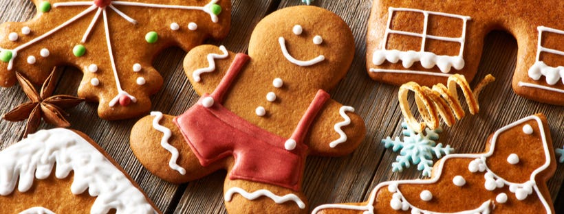 Gingerbread cookies on a table