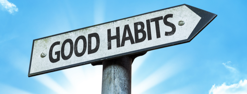 Good habits road sign style banner