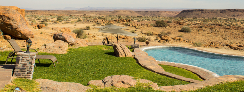 Swimming pool in the desert